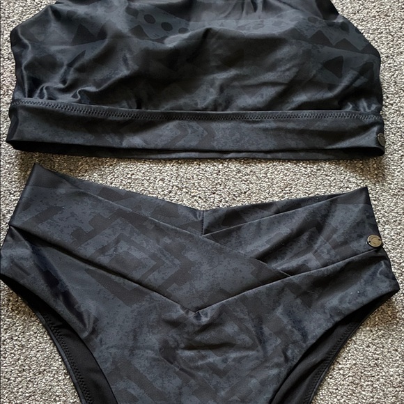 ZYIA Black Printed High-Waist Bikini Set - Women's Swim - Picture 5 of 11